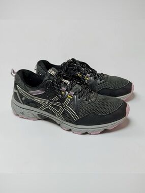 Asics Womens Gel Venture 8 Black Running Shoes Sneakers Size 9 Activewear